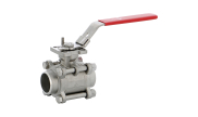 Stainless steel ball valve 748 3-piece body BW + ISO pad
