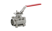 Stainless steel ball valve 749 3-piece body SW + ISO pad
