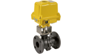 ICP Valves® carbon steel flanged ball valve 752 + SA-X ATEX elec actuator