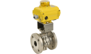 ICP VALVES® stainless steel flanged ball valve 753 + SA/NA electric actuator