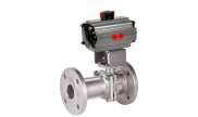 Stainless steel ball valve 763L + ADA/ASR pneumatic actuator