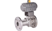 Split body stainless steel ball valve 763L + RE/RES pneumatic actuator