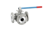 Stainless steel ball valve 785 3 way L-port RF PN16