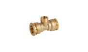 Brass tee female/male - For PE pipes