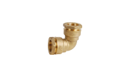 Brass elbow 90° socket - For PE pipes