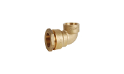Brass elbow 90° female - For PE pipes