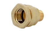 Brass reduced male fitting - For PE pipes