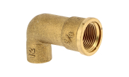 Brass long elbow female threaded/female copper - 90 GC
