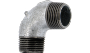 90° equal elbow male - Galvanised - 94