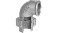 90° union elbow flat bearing female - Black - 95