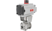 Stainless steel ball valve ELIT + ADA/ASR pneumatic actuator