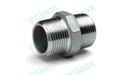 Equal hexagonal nipple NPT - CF8M