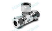Stainless steel equal tee  - Double cutting ring