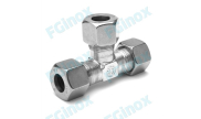 Stainless steel equal tee union Single cutting ring