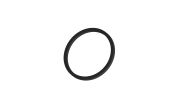 FKM gasket for symmetrical fitting
