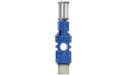 Cast iron knife gate valve 179 + double acting pneumatic actuator