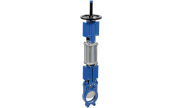 Knife gate valve 170 +double acting pneu. actuator +manual override
