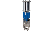 Stainless steel knife gate valve 172 +double acting pneumatic actuator