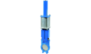 Cast iron knife gate valve 176 + spring return pneumatic actuator