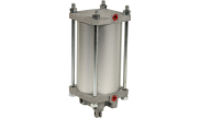 Double acting pneumatic actuator for knife gate valve