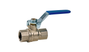 Brass ball valve VS40 BSP FF blue steel lever