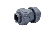 PVC-U ball check valves double union CB1 EPDM gaskets