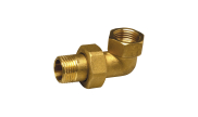 Brass elbow union - Conical bearing
