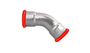 Carbon steel elbow 45° female/female - Press fitting