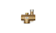 Bronze thermostatic mixing valve with union connections