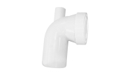 Rigid elbow toilet pipe with hose outlet