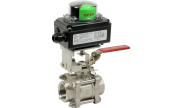 Stainless steel ball valve 747XS 3-piece body BSP + limit switch box