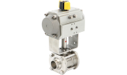 Reduced bore ball valve ELITR + RE/RES pneumatic actuator