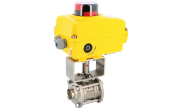 Reduced bore ball valve ELITR + SA on/off electric actuator