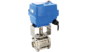 Reduced bore ball valve ELITR+TCR-NKT capacity return electric actuator
