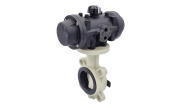 PP butterfly valve PL2 + PP/PPS pneumatic actuator