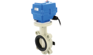 PP butterfly valve PL2 + TCR electri actuator