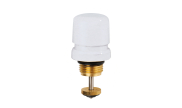 Thermostatic shut-off valves for brass distribution manifold
