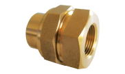 Brass union fitting female/female - Conical bearing
