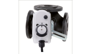 Electric actuator for flanged mixing valves