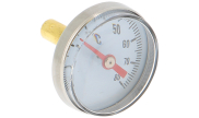 Thermometer for brass distribution manifold - Round dial