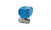 Compact electric actuated ball valve Lyva 3 with manual override