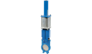 Cast iron knife gate valve 170 + spring return pneumatic actuator