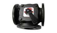Flanged 3 or 4-way cast iron mixing valve