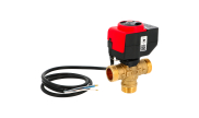 3 way diverting valve - 3 thread 230V actuator - male 1''