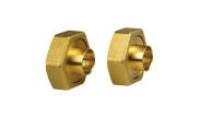 Brass welding union fitting - For threaded circulators