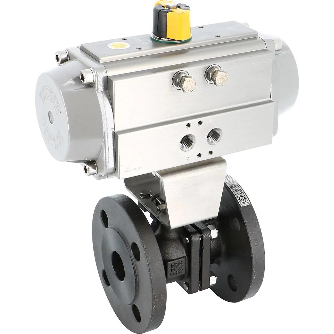 Pneumatic actuated split body ball valves