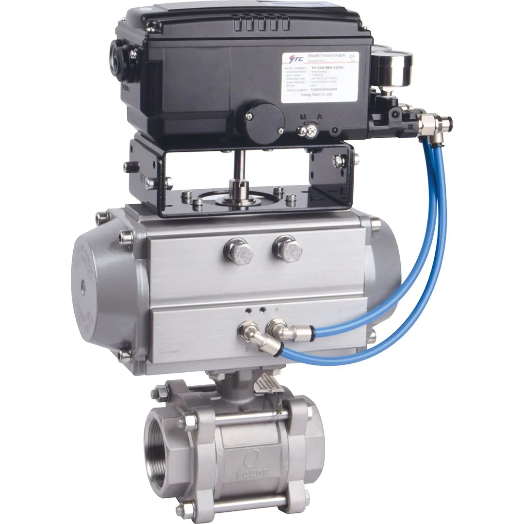 Pneumatic actuated V-port ball valves