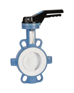 TTV Butterfly valve 1155 wafer CF8M+Teflon&reg; disc/Teflon&reg;+ silicone seat