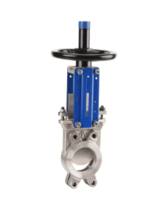 Stainless steel knife gate valve 173 F304 gate/METAL seat with wheel