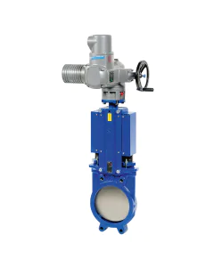 Cast iron knife gate valve 170 + SA multi-turn electric actuator